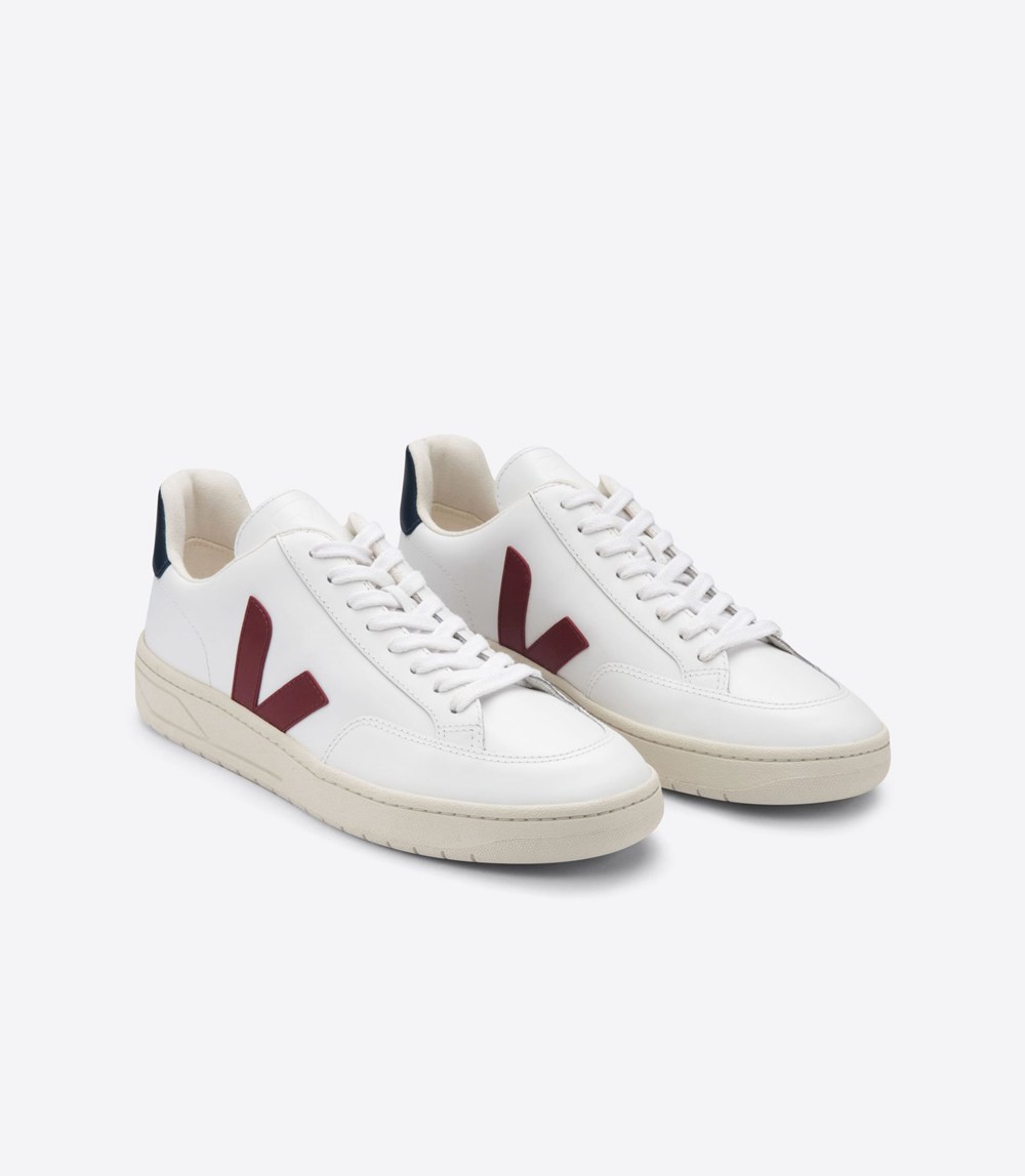 Veja Sneakers Mens - V-12 Leather - White - 5410CHTXW